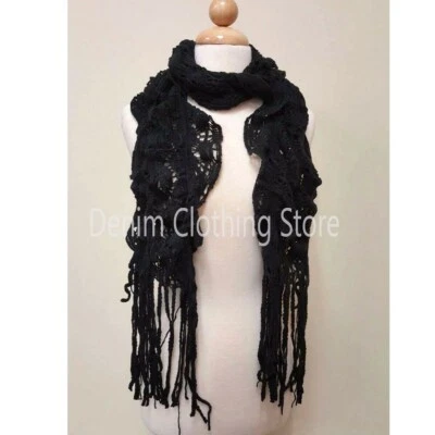 Mujer Cálido Invierno Volantes Largo Bufanda Tejido Mantón Envoltura Capucha Flecos Lazo Infinito  Foto 1 de 4