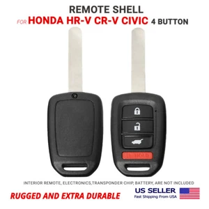 Remote Head Key Shell For Honda HR-V CR-V Civic with 4 Button Blade HON66 - Picture 1 of 1