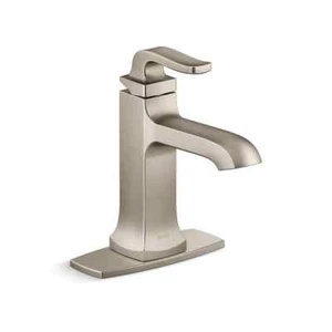 KOHLER Rubicon Single Hole Handle Bathroom Faucet in Vibrant Brushed Nickel - Picture 1 of 10