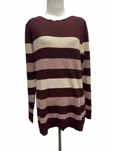 Market & Spruce Stitch Fix Gr. L Tawnee Waffelstrick Streifen Pullover Neu mit Etikett - Bild 1 von 6