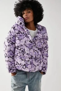 Free People x JAKKE Patricia Puffer Jacket Lavender floral XS SIZE 6 RRP £235 - Picture 1 of 4