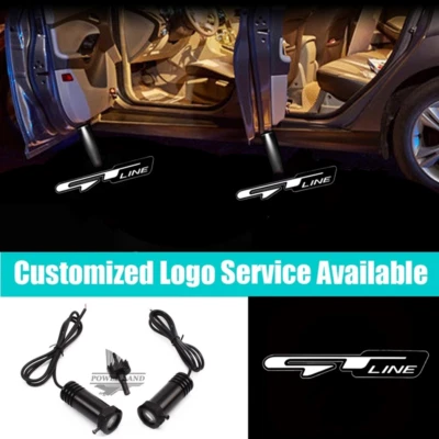 2x GT Line LED Door Laser Projector Shadow Light for Forte Optima Soul Stinger - Image 1 of 4