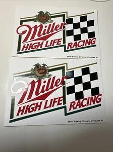 (2) Miller High Life Racing Autoaufkleber - Vintage - Milwaukee WI - 4"x6" - Bild 1 von 5