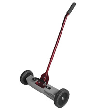 22" Magnetic Sweeper Metal Rolling Wheel 40 Lb Pull Removable Telescopic Handle