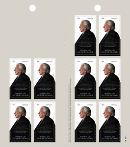CANADA 2023 DONALD SUTHERLAND BOOKLET 10 MINT STAMPS CANADIAN ACTOR HUNGER GAMES