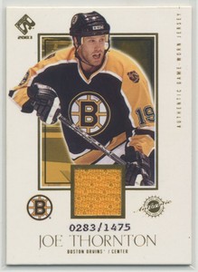 Joe Thornton 2003-04 Pacific Private Stock Reserve Jersey PATCH /1475 #104