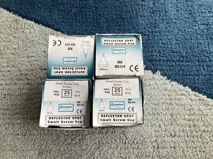 CROMPTON SES/E14 25W R50 AMBER REFLECTOR SPOT LAMP/BULB X 4 - Picture 1 of 3