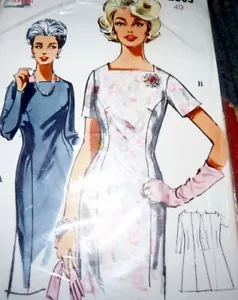 *LOVELY VTG 1960s DRESS Danish Sewing Pattern BUST 34 - Picture 1 of 1