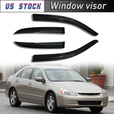 For Honda Accord Sedan 2003-2007 Smoke Window Visors Rain Guard Wind Deflector - Изображение 1 из 4