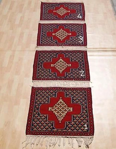 ALFOMBRA KILIM KURDA SIMÉTRICA HECHA A MANO LANA RECTANGULAR ROJA 20+ CORREDOR KELIM 2X9 pies - Imagen 1 de 6