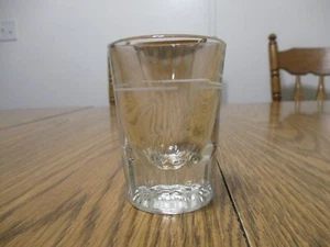 VINTAGE LIBBEY THICK GLASS SHOT GLASS WITH WHITE LINE BARWARE DRINK LIBBY - Picture 1 of 8