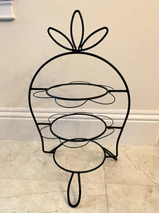 Metal Dessert Plate Display Stand 3 Tier Server 24” Holds 3 Plates, Bowls, Pies - Picture 1 of 12