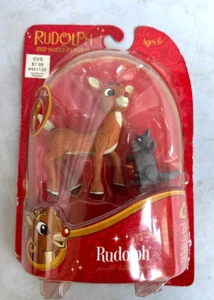 Rudolph the Red-Nosed Reindeer Light Up Raccoon Poseable Holiday Figure NEW - Picture 1 of 4