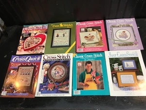 Lot of (8) Just Cross Stitch Sewing Education Books with free Shipping - Picture 1 of 2