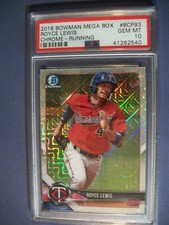ROYCE LEWIS 2018 Bowman Chrome Mega Box Refractor BCP93 PSA GEM MINT 10 Twins