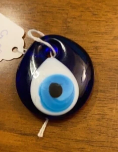 Colgante grande de vidrio azul mal de ojo colgante de ojo de la suerte - Imagen 1 de 2