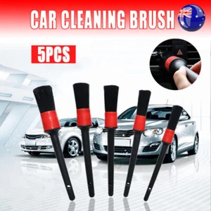 5Pcs Car Dashboard Hair Detail Brush Crevice Dust Cleaning Automotive Tools AU - Picture 1 of 12