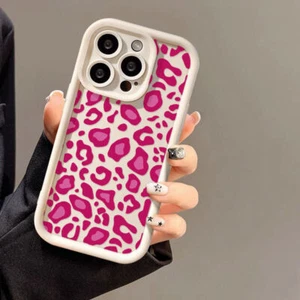 Cute Leopard Pattern Phone Case Soft Protect Cover For iPhone 16 15 14 Pro Max - Picture 1 of 40