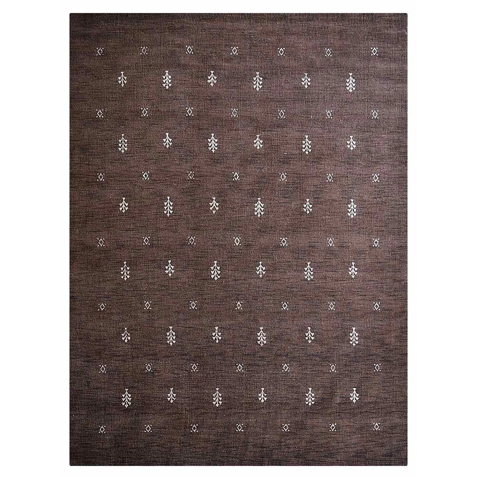 Alfombra de lana con telar anudada a mano contemporánea marrón blanco BBH Homes BBL00501L0431 Foto 1 de 1