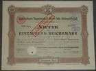 Zuckerraffinerie Tangermünde Fr. Meyers Sohn Aktiengesellschaft 1906 1000 Mark