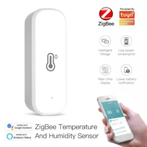 Tuya Smart APP ZigBee/WiFi Temperature Humidity Sensor Monitor for Alexa Google - Picture 1 of 18