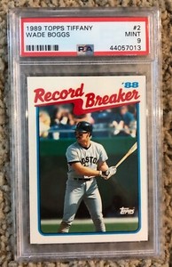 1989 Topps Tiffany Wade Boggs PSA 9 #2 Record Breaker
