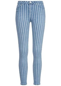 Mujer 77 Lifestyle Jeans Skinny Pantalones 5 Bolsillos Rayas Azul Blanco N19039040 - Imagen 1 de 3