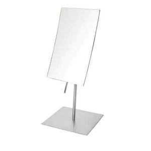 Rectangular Tabletop Makeup Mirror - 3X Magnification with - 5 Nickel Finish - Picture 1 of 8