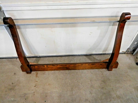 Antique ~  Salvage ~ Oak Empire Mirror Arms ~ Original Finish 40" wide   #1772 Cover