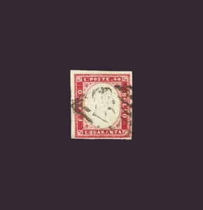 1860 Cerdeña: 40c. Carmín Lila (N°16Cb) SPL. Cert M. Manzoni (L129) - Picture 1 of 2