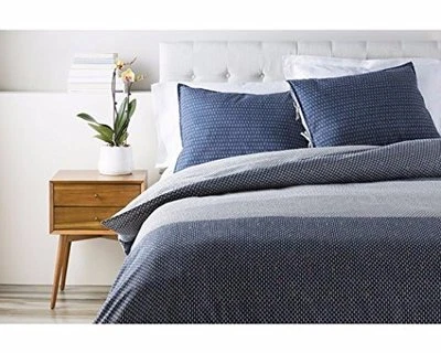 Surya Japiko Woven Cotton King Duvet Set in Navy - Image 1 of 4