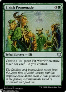 1x ELVISH PROMENADE - ELF - Commander/Lorwyn - MTG - Magic the Gathering - Foto 1 di 2