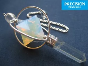 Opal Spinning Merkaba Star Crystal Precision Pendulum Healing Gemstone - Picture 1 of 3