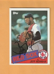 Jeff Newman Boston Red Sox AUTO Signed 1985 Topps Texas Christian Fort Worth 1S - Picture 1 of 2