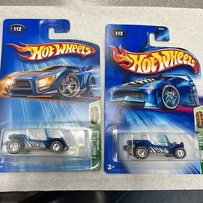 Hot Wheels (2) 2004 Treasure Hunt Meyers Manx con Real Riders #12/12 #112 nuevo B190 Foto 1 de 4