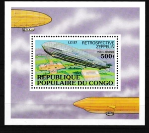 Kongo - Zeppelin-Luftschiffe Block 11 postfrisch 1977 Mi. 582 - Bild 1 von 1