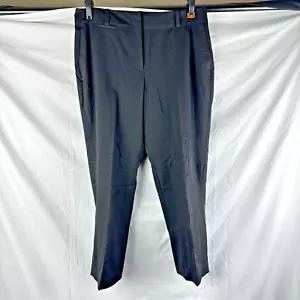Pantalones de vestir elásticos de frente plano negros para mujer Ann Taylor 12 pantalones retro - Imagen 1 de 10