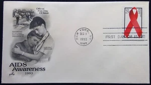 Scott 2806 FDC AIDS Awareness Art Craft Cachet - Picture 1 of 3