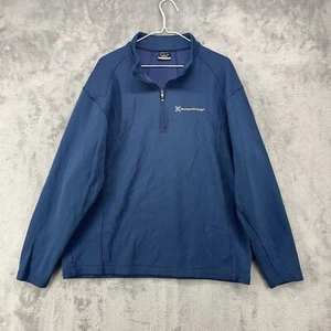 Nike Golf Sweater Mens Large Blue 1/4 Zip Pullover Preppy 400099-469 - Picture 1 of 15