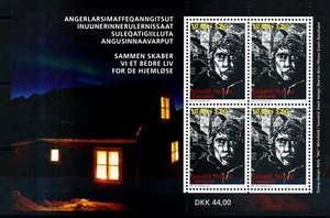 GROENLANDIA. 2014. 40 Kr. Personas sin hogar, hoja de recuerdo, MNH (BL92) - Imagen 1 de 1