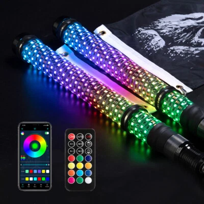 KEMIMOTO 2FT Fat Whip Lights LED Spiral Chasing Lighted for Can-Am Maverick X3 - Image 1 of 4