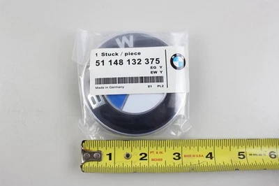 82mm/3.2IN Back Black Replacement for BMW Hood Emblem Badge Roundel 51148132375 - Image 1 of 4