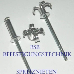 Spreizblindnieten Flachkopf Alu / Stahl Spreiznieten 3,2 - 4,0 - 4,8 - 6,4mm - Bild 1 von 29