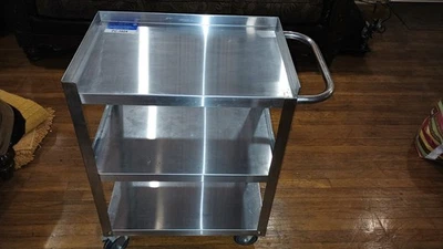 Carro utilitario Seville Classics SHE99307ZB plateado 24 x 27 buen estado 3 niveles 2 Foto 1 de 4