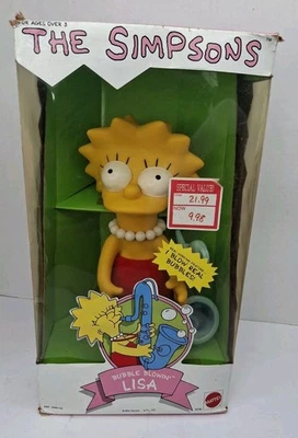 Los Simpson - Muñeca "Bubble Blowin' Lisa" - Mattel - 1990 - Sin usar, en caja sellada Foto 1 de 4