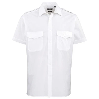 Premier - Camicia Manica Corta Stile Pilota - Uomo (RW1086) UTRW1086_1 - Immagine 1 di 4
