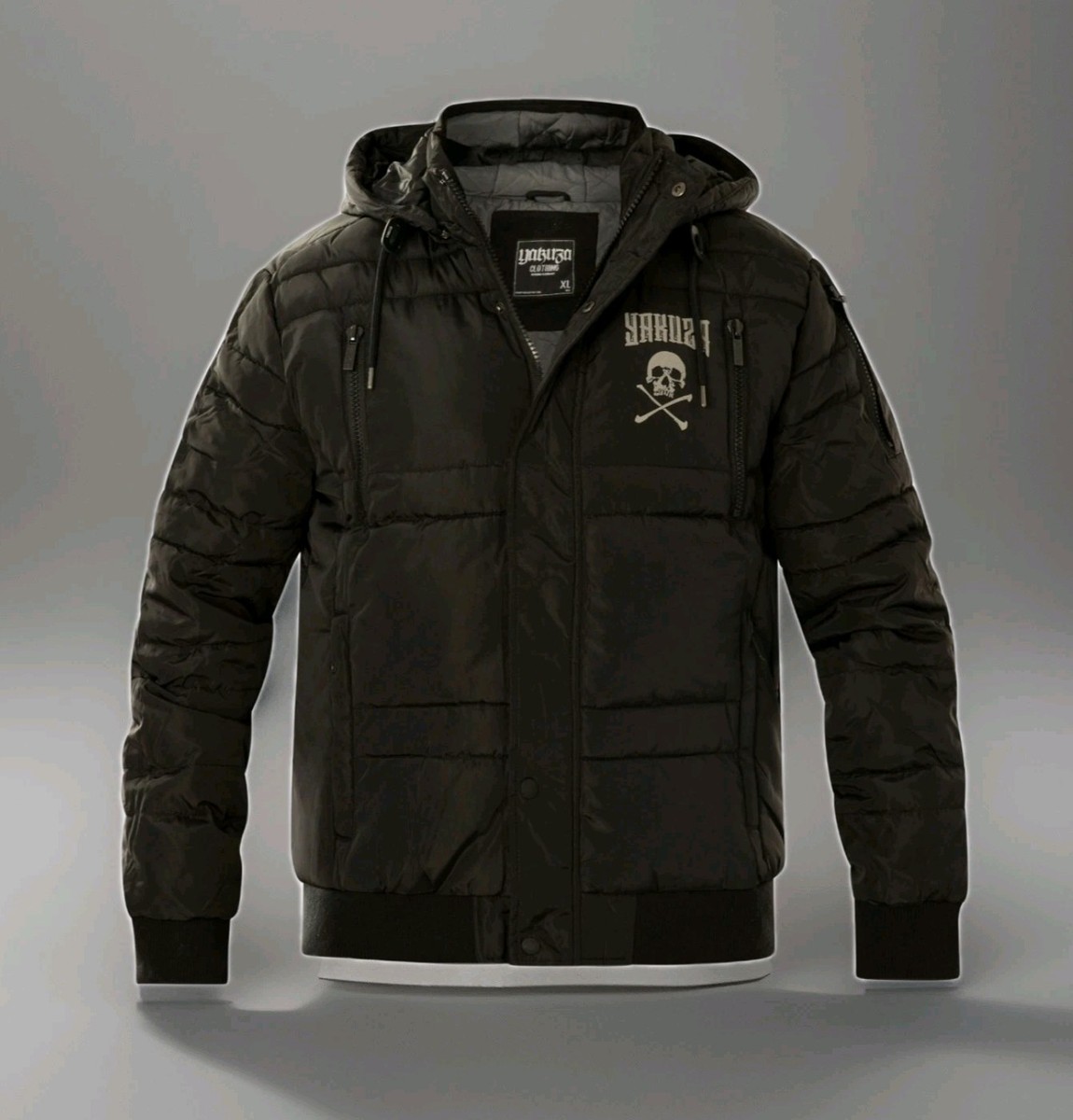 Yakuza Herren 893 Hybrid Steppjacke - Übergangsjacke Mit Kapuze & Praktischen Taschen