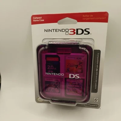 Estuche compacto Power A Nintendo 3DS, púrpura transparente, tiene capacidad para 16 tarjetas de juego Foto 1 de 2