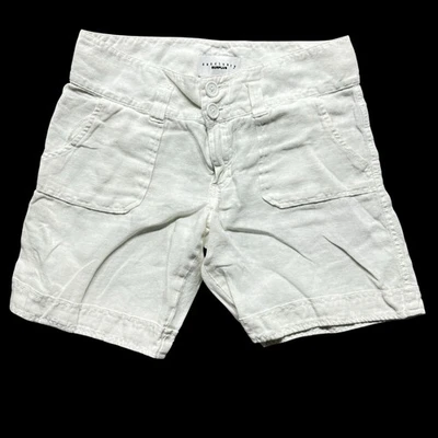 Pantalones cortos de lino Sanctuary Surplus para mujer talla 27 blancos bolsillos tiro medio Foto 1 de 4