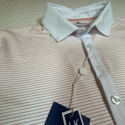 Camisa polo de golf Boston Scott para hombre con botones moderna elástica UPF50 talla S nueva con etiquetas Foto 1 de 4